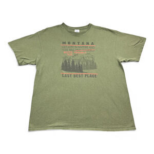 Montana Shirt Adult EXTRA LARGE Green Lost in Nature Possibly Die Humor Outdoor